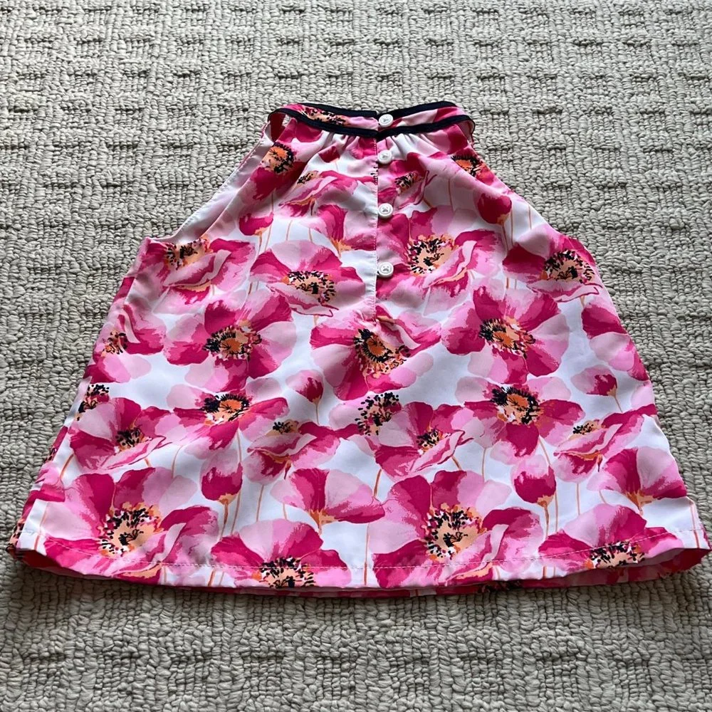 NWOT - Janie and Jack - Pink and White Floral Sleeveless Top - 2T - Picture 2 of 4